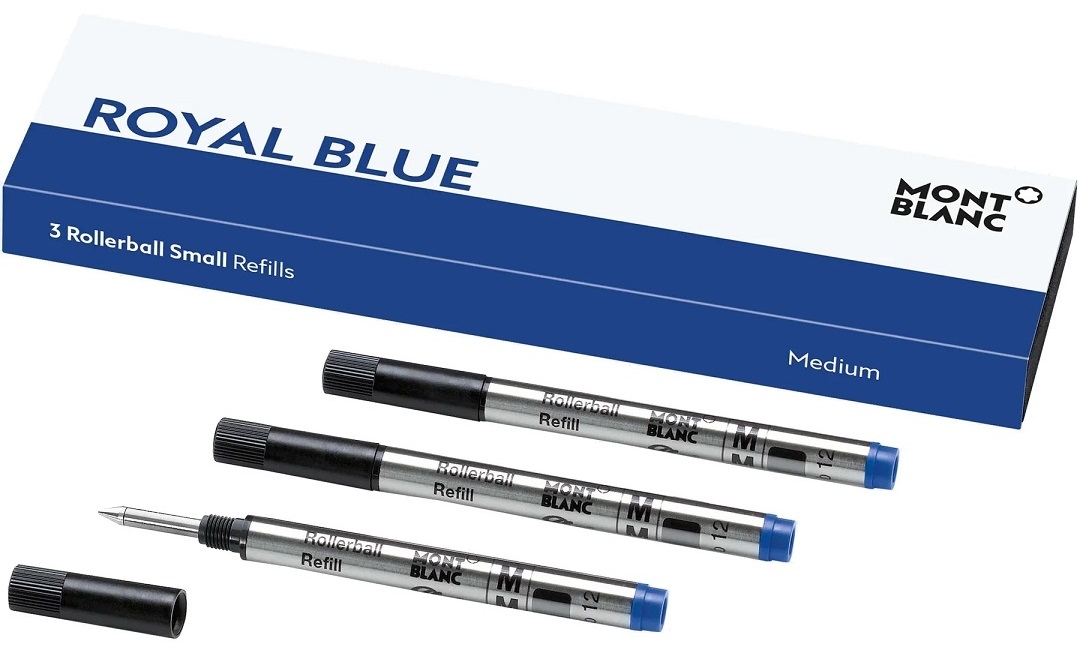 MONTBLANC Mod. ROYAL BLUE - BALLPOINT PEN REFILLS - MEDIUM - 3 PCS